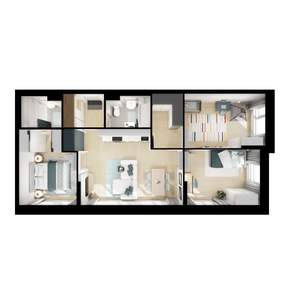 3-к квартира, вторичка, 77м2, 10/25 этаж