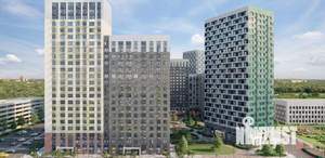 2-к квартира, строящийся дом, 55м2, 19/23 этаж