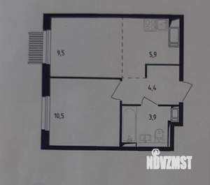 1-к квартира, вторичка, 34м2, 15/17 этаж