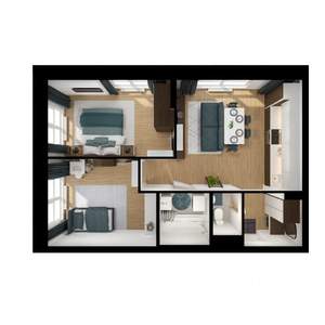 2-к квартира, вторичка, 50м2, 23/24 этаж