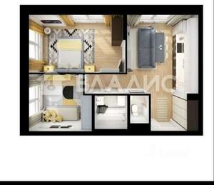 2-к квартира, вторичка, 52м2, 20/25 этаж