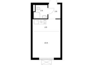 Студия квартира, вторичка, 21м2, 13/15 этаж