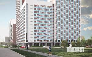 1-к квартира, строящийся дом, 39м2, 2/25 этаж