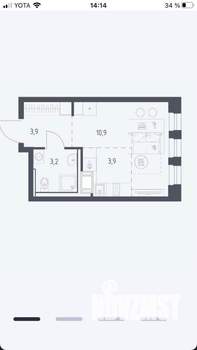 Студия квартира, вторичка, 22м2, 17/17 этаж