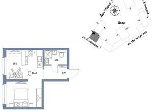 Студия квартира, вторичка, 31м2, 12/6 этаж