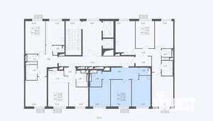 2-к квартира, сданный дом, 54м2, 3/17 этаж
