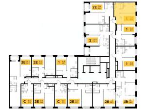 1-к квартира, строящийся дом, 34м2, 20/20 этаж