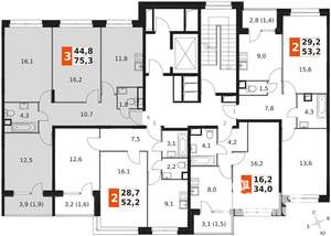 3-к квартира, вторичка, 75м2, 2/9 этаж