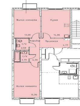 2-к квартира, вторичка, 57м2, 10/17 этаж