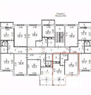 1-к квартира, вторичка, 39м2, 3/4 этаж