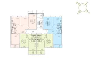 2-к квартира, строящийся дом, 63м2, 2/4 этаж