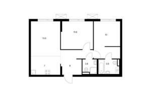 2-к квартира, вторичка, 60м2, 21/24 этаж