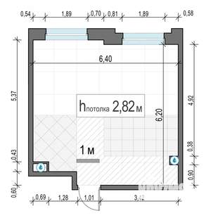 1-к квартира, строящийся дом, 37м2, 19/20 этаж