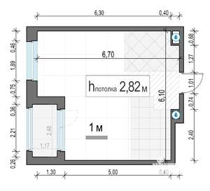 1-к квартира, строящийся дом, 36м2, 13/20 этаж