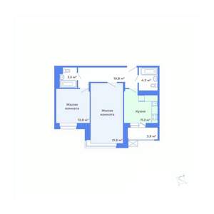 2-к квартира, строящийся дом, 66м2, 9/17 этаж