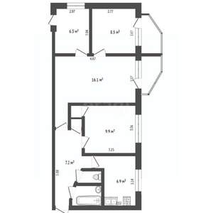 4-к квартира, вторичка, 59м2, 5/9 этаж