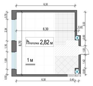 1-к квартира, строящийся дом, 42м2, 3/23 этаж