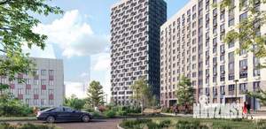 1-к квартира, строящийся дом, 40м2, 21/23 этаж