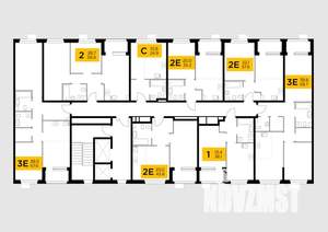 2-к квартира, строящийся дом, 68м2, 13/17 этаж