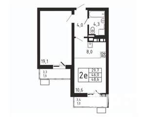 2-к квартира, вторичка, 49м2, 2/9 этаж