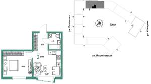 2-к квартира, вторичка, 38м2, 14/25 этаж