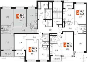 3-к квартира, вторичка, 72м2, 6/9 этаж