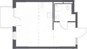 Студия квартира, вторичка, 28м2, 13/17 этаж