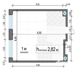 1-к квартира, строящийся дом, 42м2, 11/23 этаж