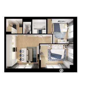 2-к квартира, вторичка, 49м2, 19/25 этаж