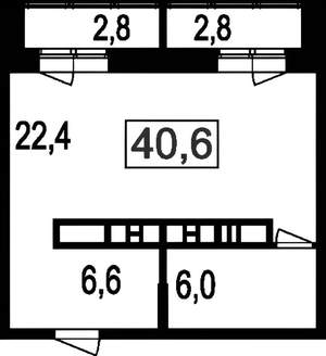 1-к квартира, вторичка, 37м2, 3/6 этаж