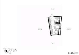 Студия квартира, строящийся дом, 29м2, 6/17 этаж