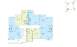 2-к квартира, строящийся дом, 60м2, 3/4 этаж