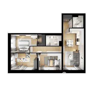 3-к квартира, вторичка, 76м2, 17/25 этаж