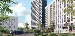 2-к квартира, строящийся дом, 59м2, 17/17 этаж