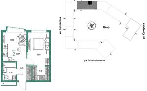2-к квартира, вторичка, 36м2, 19/25 этаж