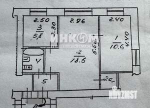 2-к квартира, вторичка, 41м2, 3/4 этаж