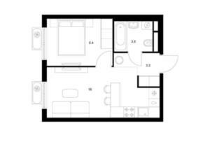 1-к квартира, вторичка, 32м2, 3/24 этаж