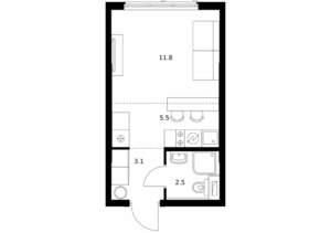 Студия квартира, вторичка, 23м2, 14/15 этаж