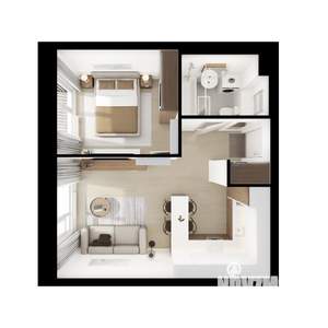 1-к квартира, вторичка, 38м2, 7/25 этаж