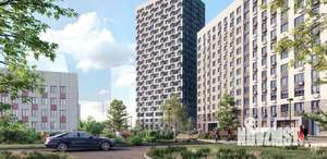 1-к квартира, строящийся дом, 42м2, 17/23 этаж