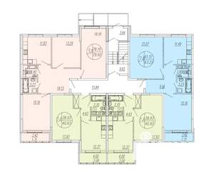 1-к квартира, строящийся дом, 41м2, 1/4 этаж