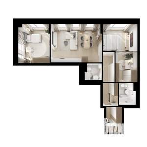 2-к квартира, вторичка, 66м2, 21/25 этаж