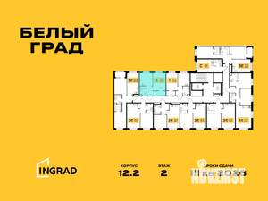 1-к квартира, строящийся дом, 37м2, 12/23 этаж