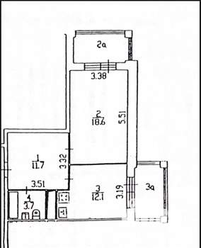 1-к квартира, вторичка, 46м2, 10/17 этаж