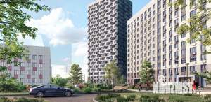 2-к квартира, строящийся дом, 55м2, 6/23 этаж