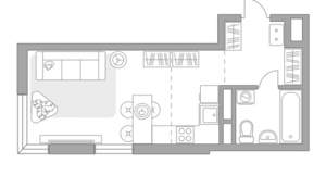 Студия квартира, строящийся дом, 29м2, 3/12 этаж