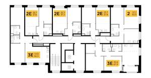 2-к квартира, строящийся дом, 51м2, 17/20 этаж