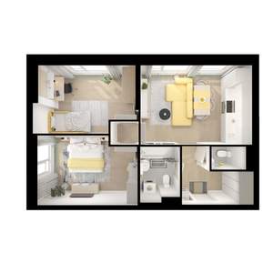 2-к квартира, вторичка, 55м2, 8/25 этаж
