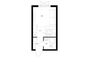 Студия квартира, вторичка, 20м2, 15/24 этаж