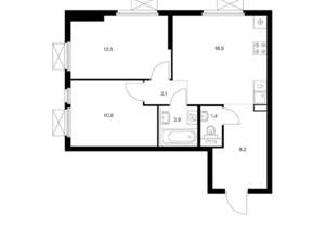 2-к квартира, вторичка, 55м2, 14/25 этаж